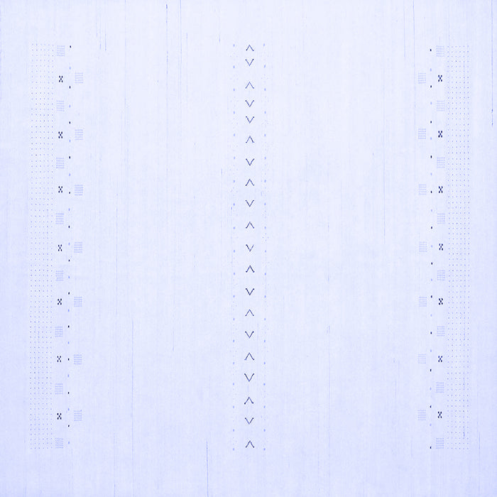 Square Machine Washable Solid Blue Modern Rug, wshcon2009blu