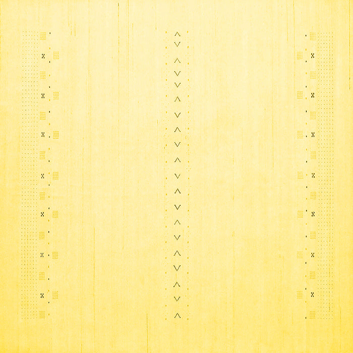 Square Solid Yellow Modern Rug, con2009yw