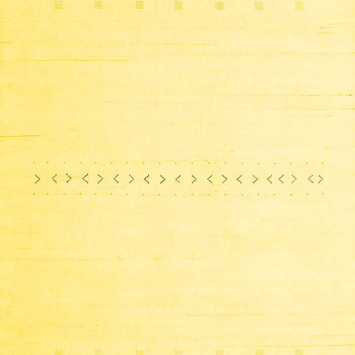 Machine Washable Solid Yellow Modern Rug, wshcon2009yw