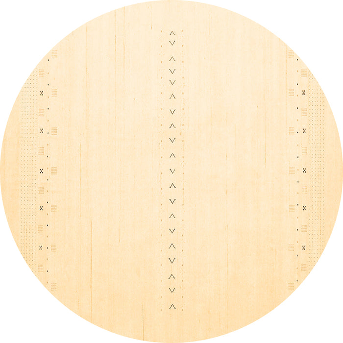 Round Machine Washable Solid Brown Modern Rug, wshcon2009brn