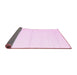 Sideview of Solid Pink Modern Rug, con2009pnk