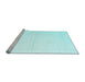 Sideview of Machine Washable Solid Light Blue Modern Rug, wshcon2009lblu