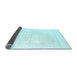 Sideview of Solid Light Blue Modern Rug, con2009lblu