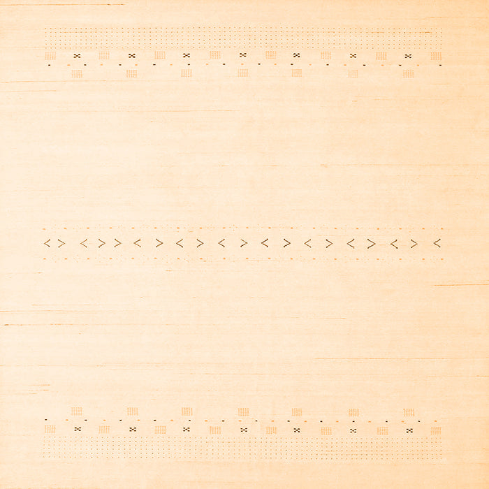 Serging Thickness of Solid Orange Modern Rug, con2009org