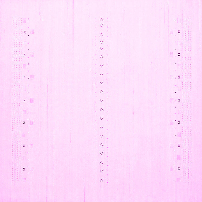 Square Solid Pink Modern Rug, con2009pnk