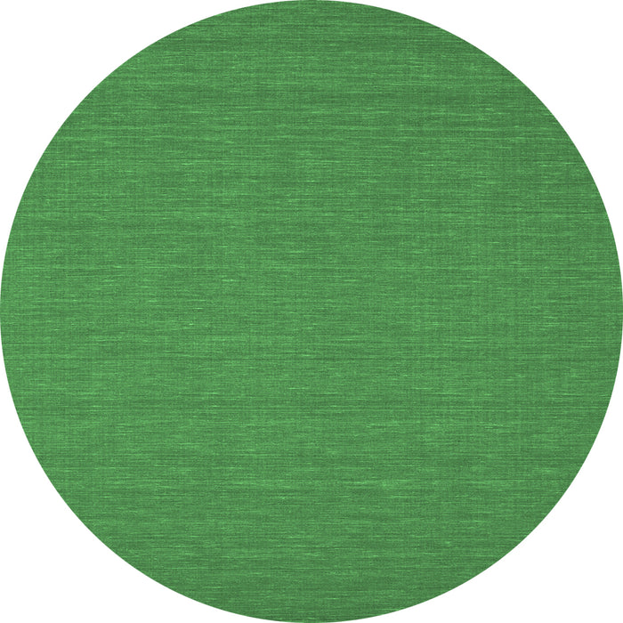 Round Abstract Emerald Green Contemporary Rug, con200emgrn