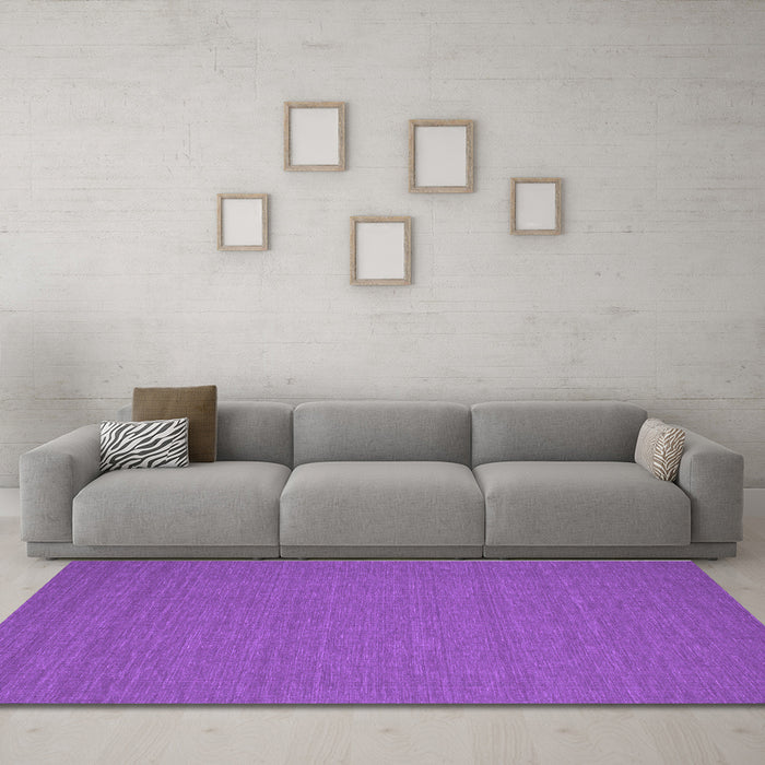 Machine Washable Abstract Purple Contemporary Area Rugs in a Living Room, wshcon200pur