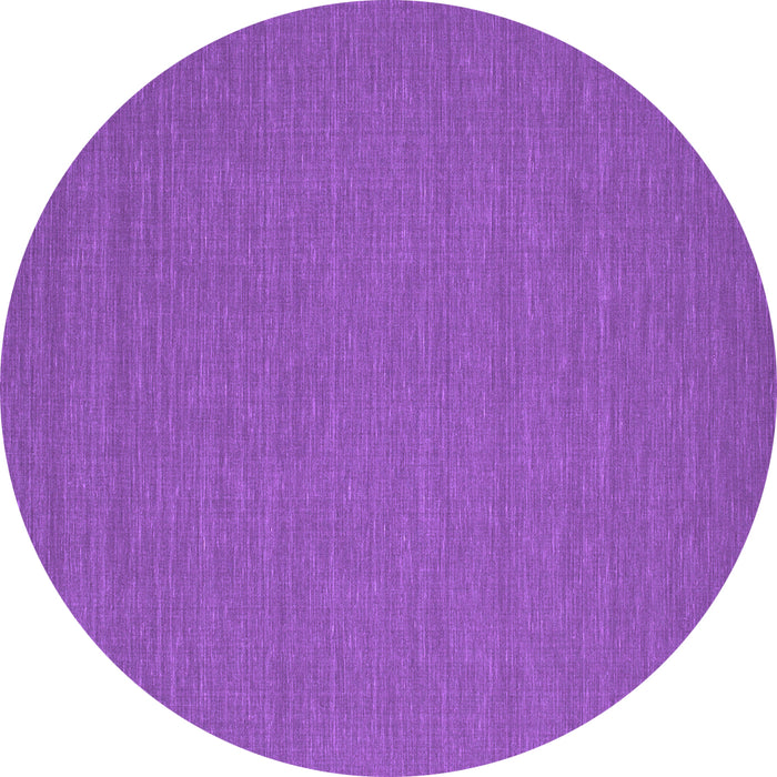 Round Abstract Purple Contemporary Rug, con200pur