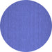 Round Machine Washable Abstract Blue Contemporary Rug, wshcon200blu