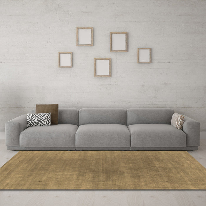 Machine Washable Abstract Brown Contemporary Rug in a Living Room,, wshcon2010brn