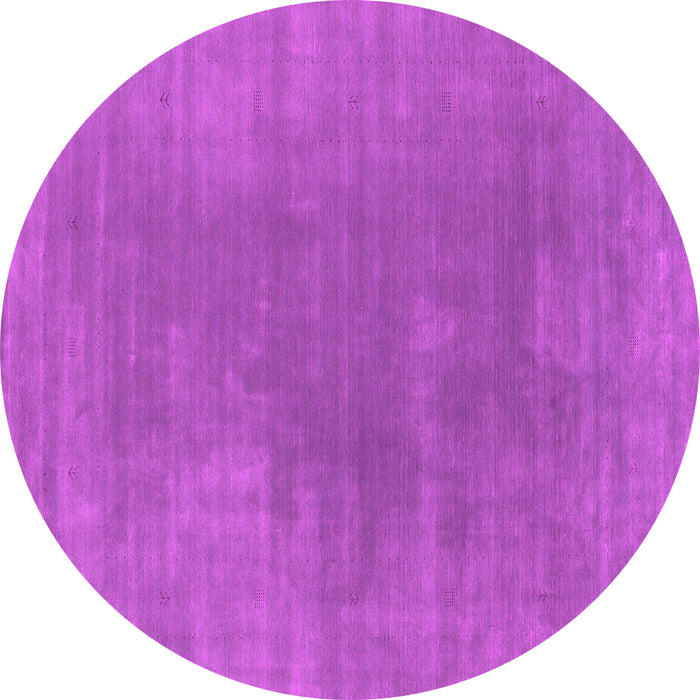 Round Machine Washable Abstract Pink Contemporary Rug, wshcon2010pnk