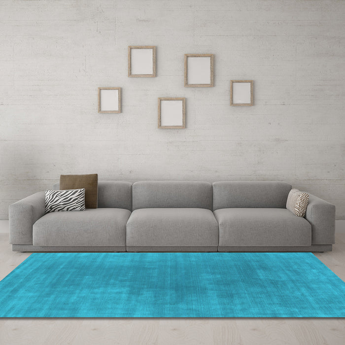 Machine Washable Abstract Light Blue Contemporary Rug in a Living Room, wshcon2010lblu