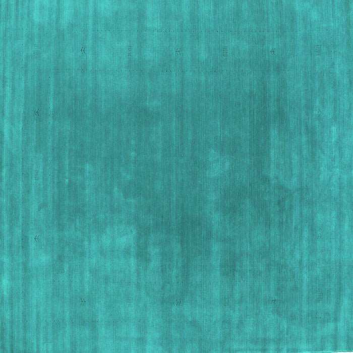 Square Abstract Turquoise Contemporary Rug, con2010turq