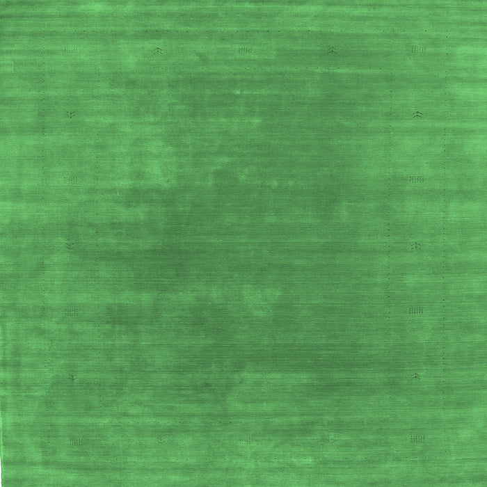 Square Abstract Emerald Green Contemporary Rug, con2010emgrn