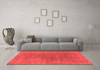 Machine Washable Abstract Red Contemporary Rug, wshcon2010red