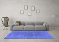 Machine Washable Abstract Blue Contemporary Rug, wshcon2010blu