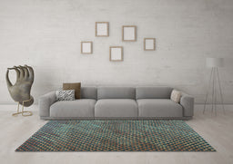 Machine Washable Abstract Light Blue Contemporary Rug in a Living Room, wshcon2011lblu