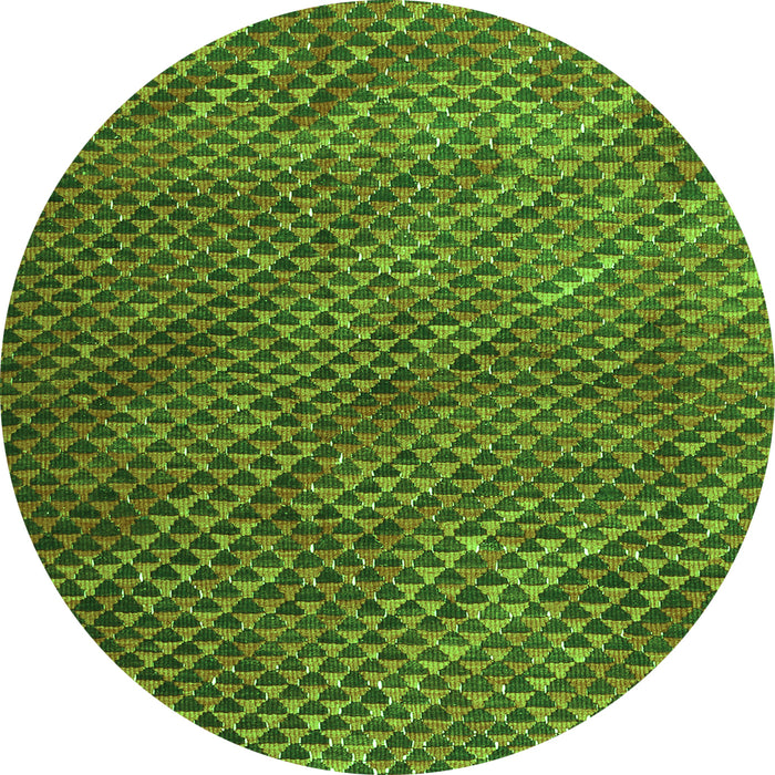 Square Abstract Green Contemporary Rug, con2011grn