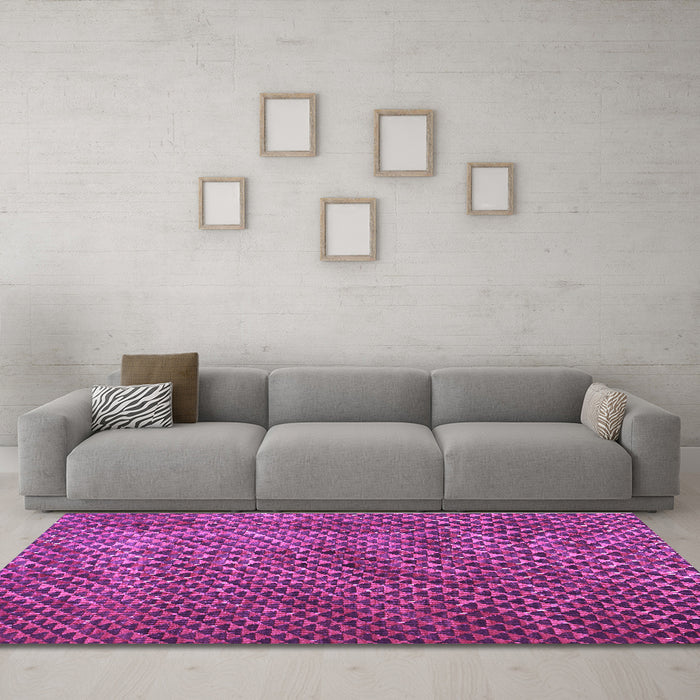 Machine Washable Abstract Purple Contemporary Area Rugs in a Living Room, wshcon2011pur