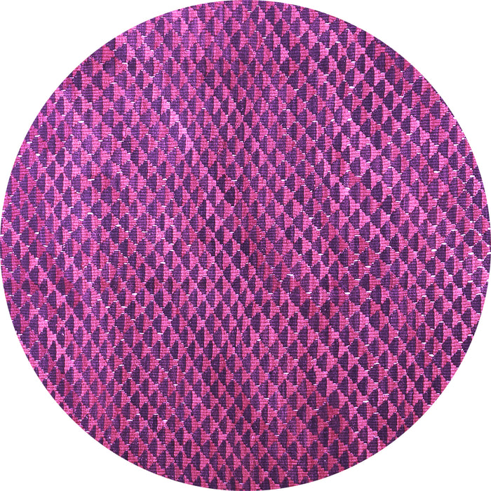 Round Abstract Purple Contemporary Rug, con2011pur