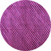 Round Abstract Purple Contemporary Rug, con2011pur