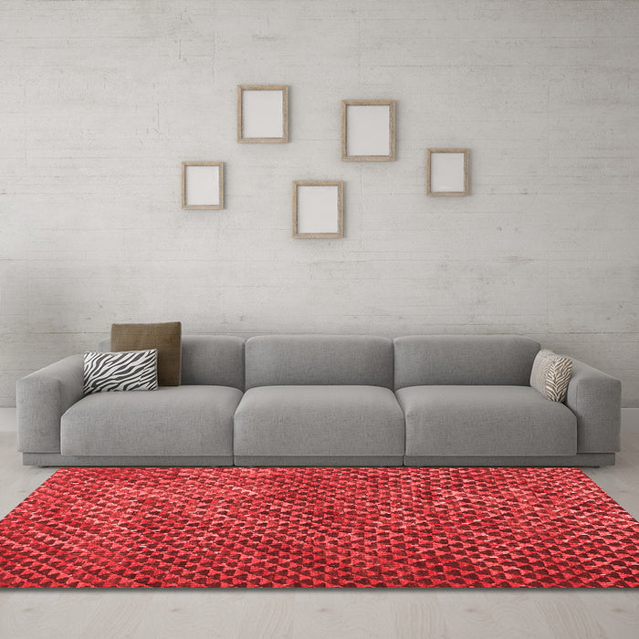 Contemporary Red Washable Rugs