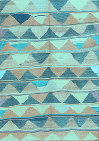 Southwestern Light Blue Country Rug, con2012lblu