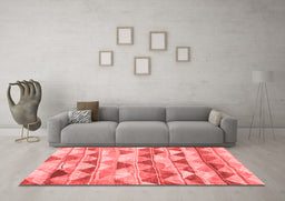 Country Red Washable Rugs