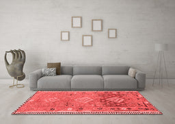 Country Red Washable Rugs