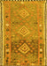 Machine Washable Southwestern Yellow Country Rug, wshcon2013yw