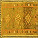 Square Southwestern Yellow Country Rug, con2013yw