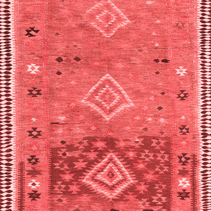 Machine Washable Southwestern Red Country Rug, wshcon2013red