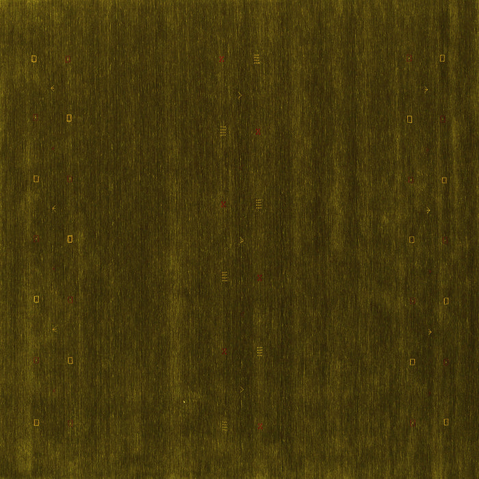 Square Abstract Yellow Contemporary Rug, con2014yw