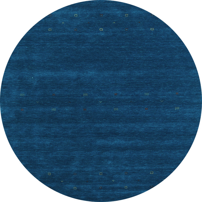 Round Machine Washable Abstract Light Blue Contemporary Rug, wshcon2014lblu