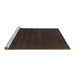 Sideview of Machine Washable Abstract Brown Contemporary Rug, wshcon2014brn