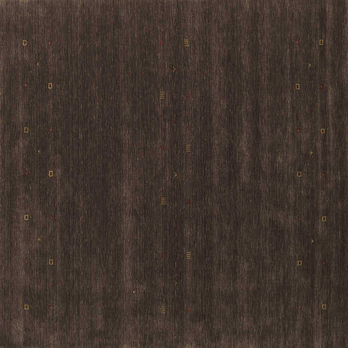 Square Abstract Brown Contemporary Rug, con2014brn