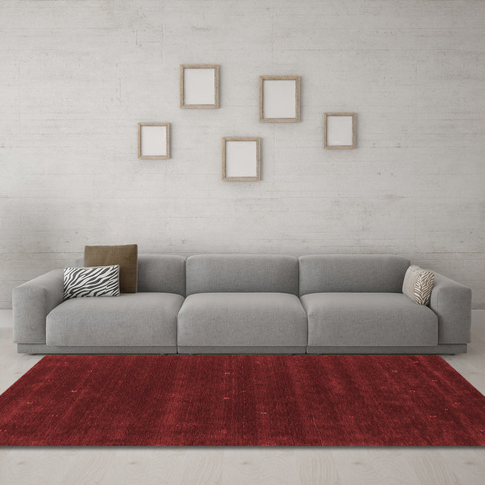 Contemporary Red Washable Rugs