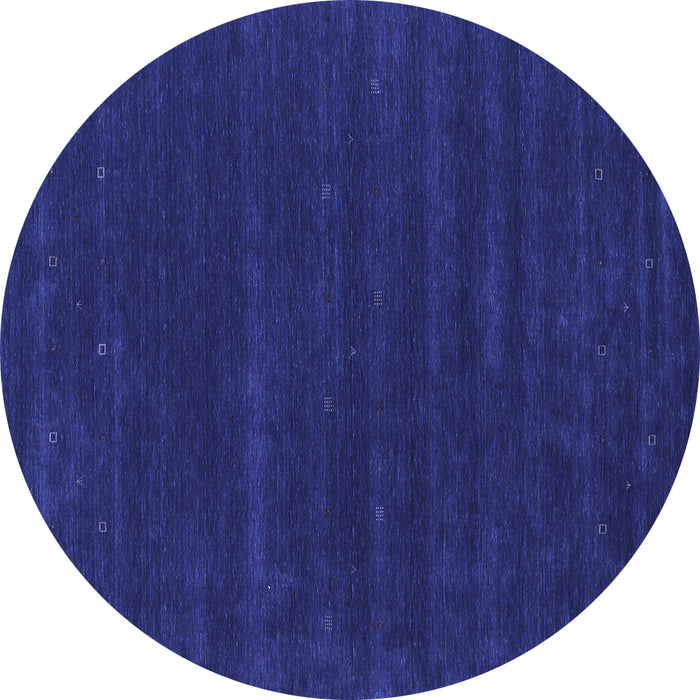Round Machine Washable Abstract Blue Contemporary Rug, wshcon2014blu