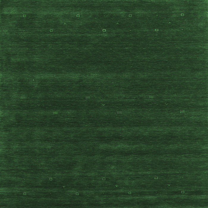 Square Machine Washable Abstract Emerald Green Contemporary Area Rugs, wshcon2014emgrn