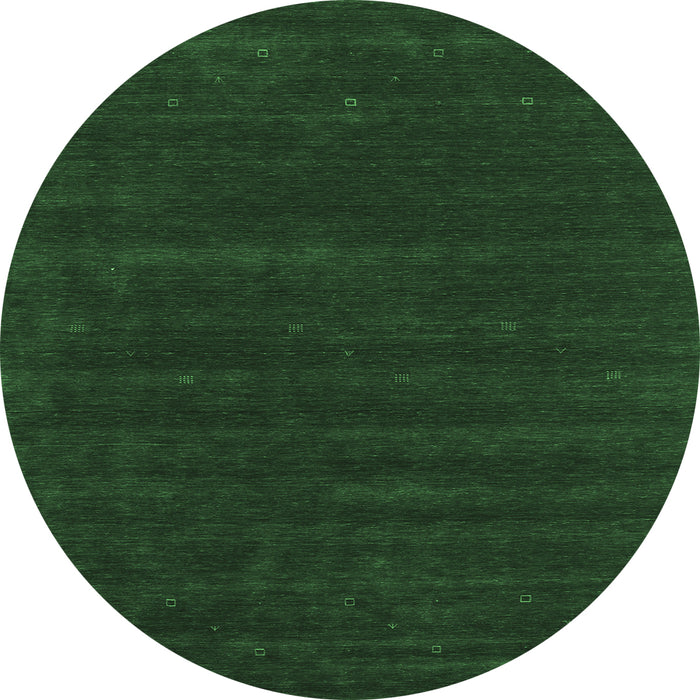 Round Abstract Emerald Green Contemporary Rug, con2014emgrn