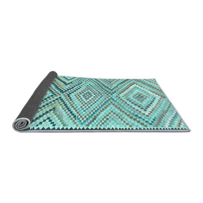 Sideview of Southwestern Light Blue Country Rug, con2015lblu