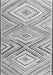 Serging Thickness of Machine Washable Southwestern Gray Country Rug, wshcon2015gry