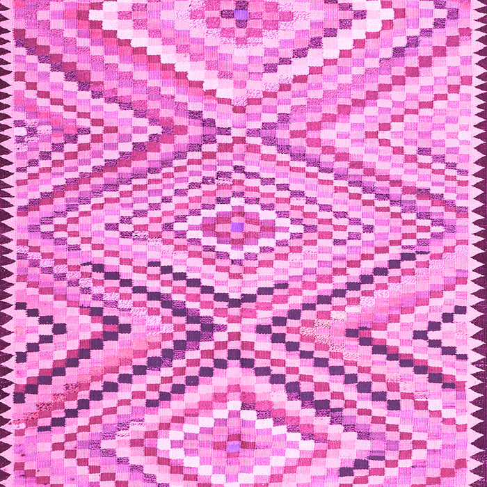 Machine Washable Southwestern Pink Country Rug, wshcon2015pnk