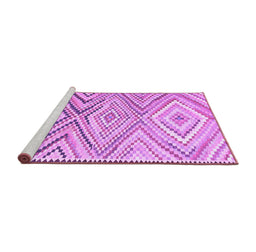 Sideview of Machine Washable Southwestern Purple Country Area Rugs, wshcon2015pur