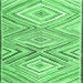 Square Machine Washable Southwestern Emerald Green Country Area Rugs, wshcon2015emgrn