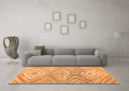 Machine Washable Southwestern Orange Country Area Rugs in a Living Room, wshcon2015org