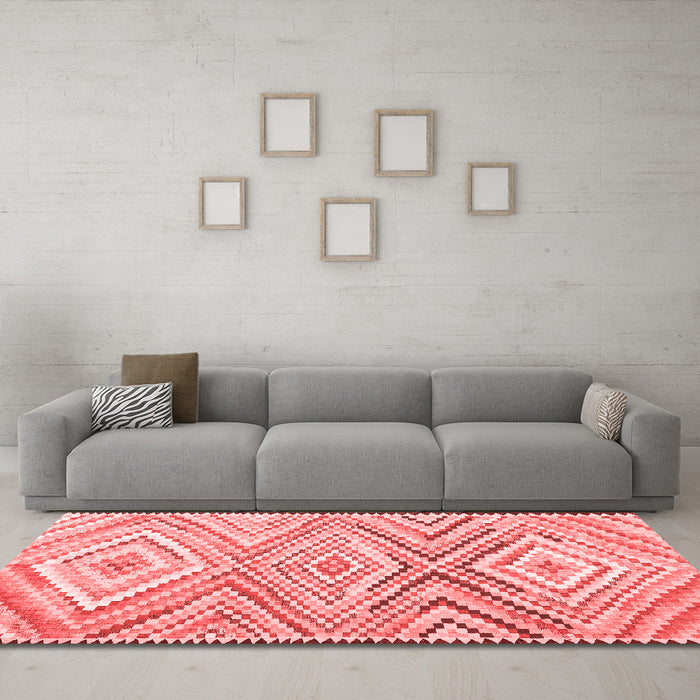 Country Red Washable Rugs