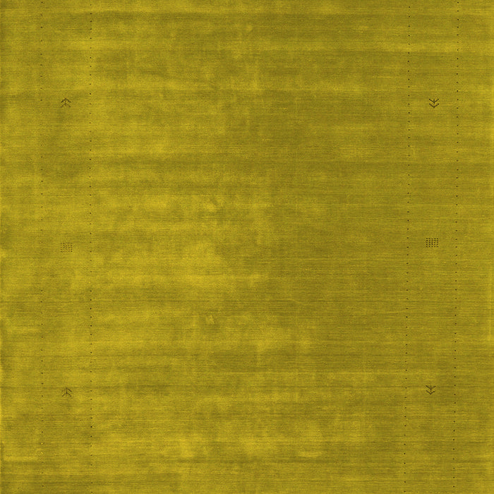 Machine Washable Abstract Yellow Contemporary Rug, wshcon2016yw