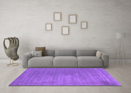 Machine Washable Abstract Purple Contemporary Area Rugs in a Living Room, wshcon2016pur