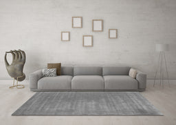 Machine Washable Abstract Gray Contemporary Rug in a Living Room,, wshcon2016gry